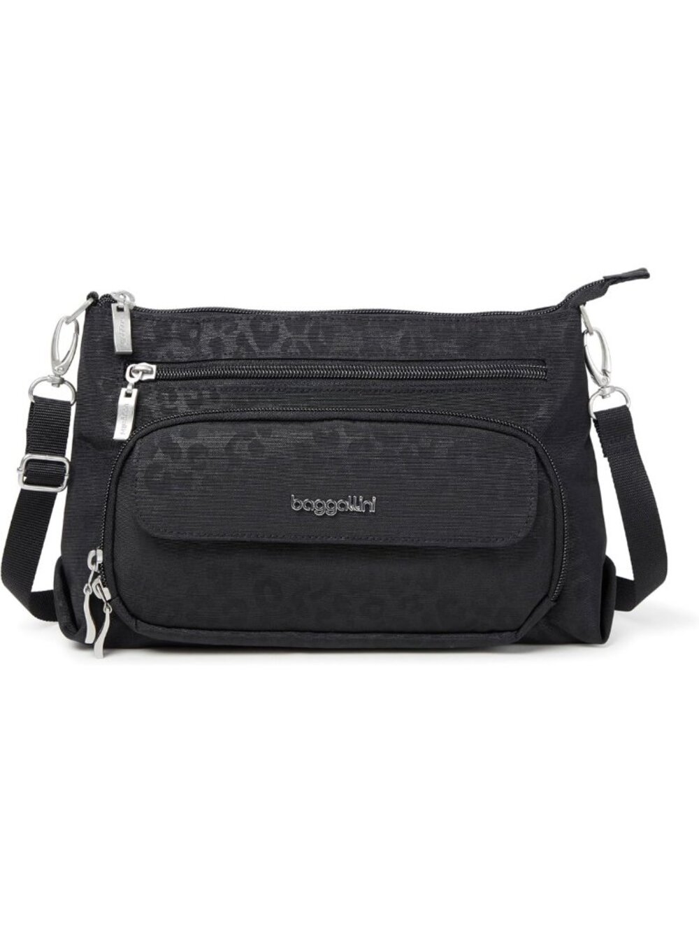 Lightweight RFID Protected Crossbody Bag - 11x7.5 Travel Purse with Zipper